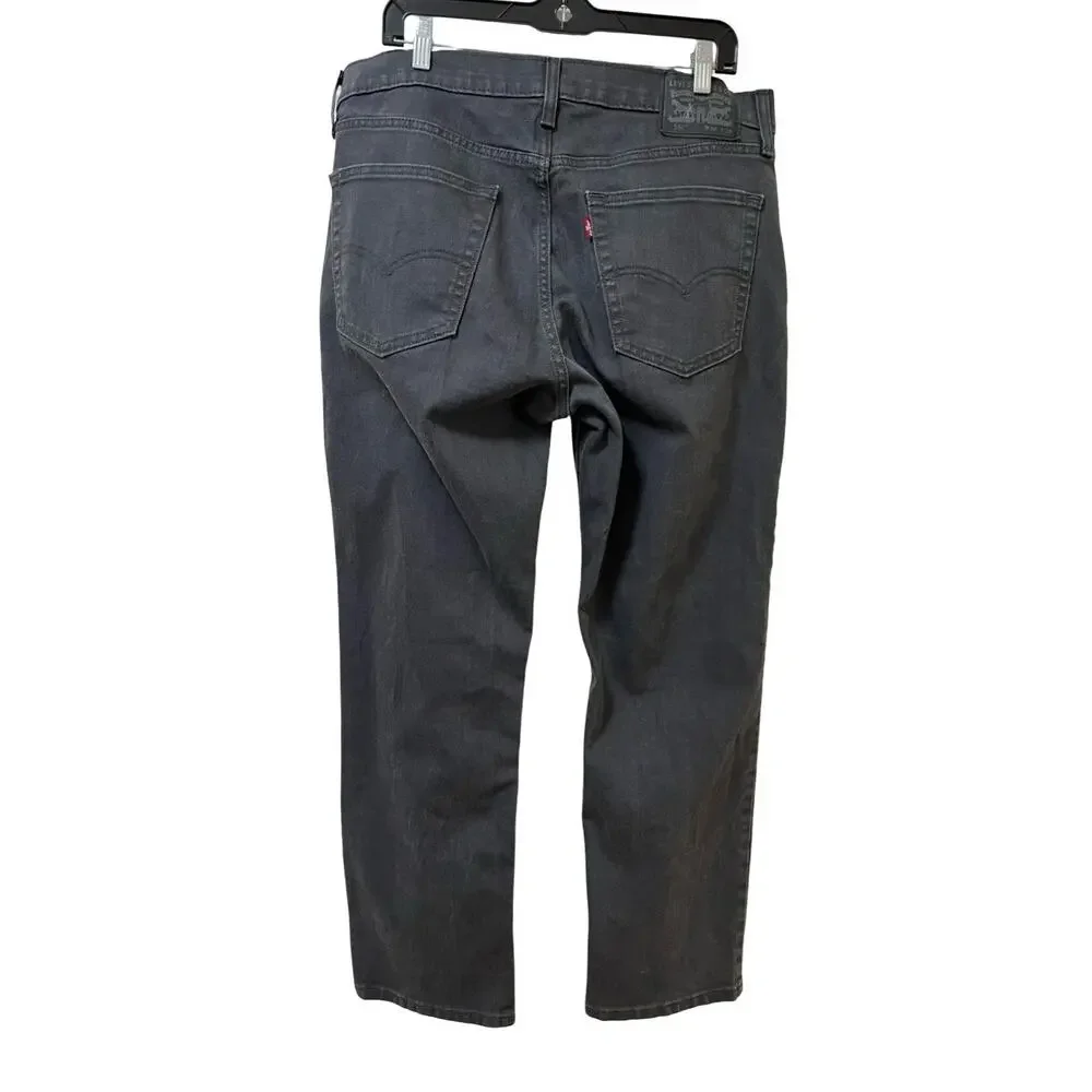 Levi's 541 Athletic Straight Fit‎ Denim Jeans Mens 36x30 Charcoal Gray Zip Fly